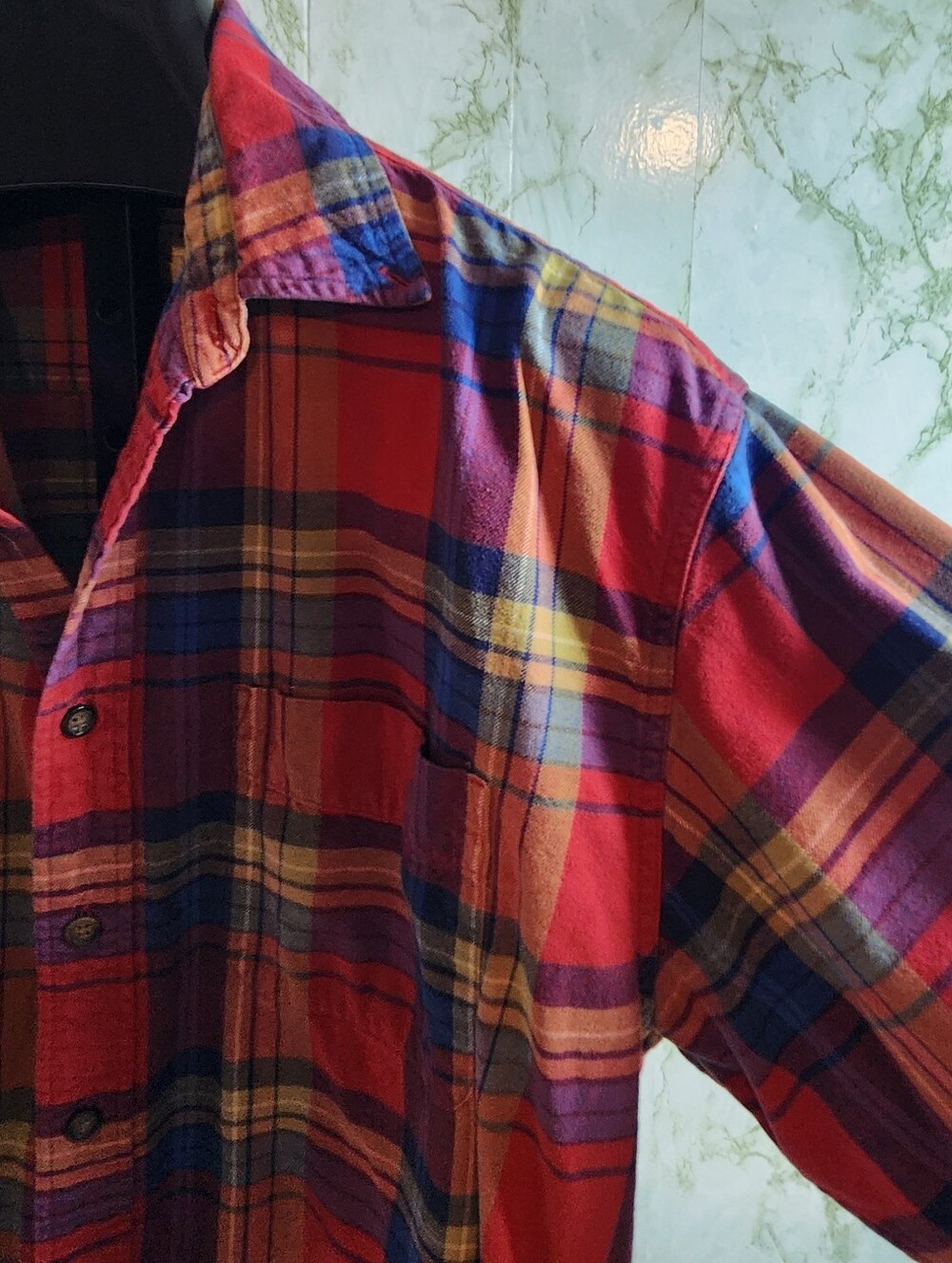 Eddie Bauer 100% Cotton Plaid Shirt - Picture 4 of 11
